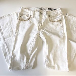 Miss Me White Signature Boot Jeans